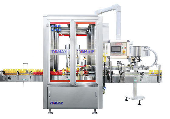 주문 6000BPH 6 헤드 로터리 캡 머신 완전 자동 온라인 제조