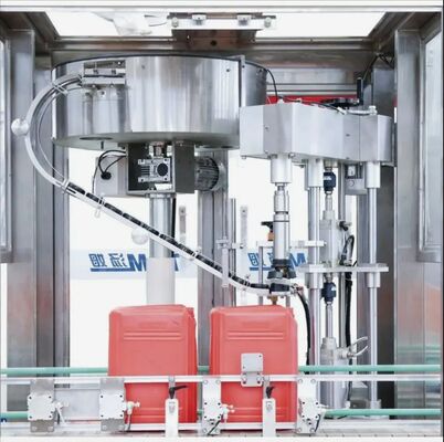 주문 지능형 자동 Pneumatic 사각형 배울 필러 시일러 캡 & 유리 / 플라스틱 병 5-30 리터의 라벨러 온라인 제조