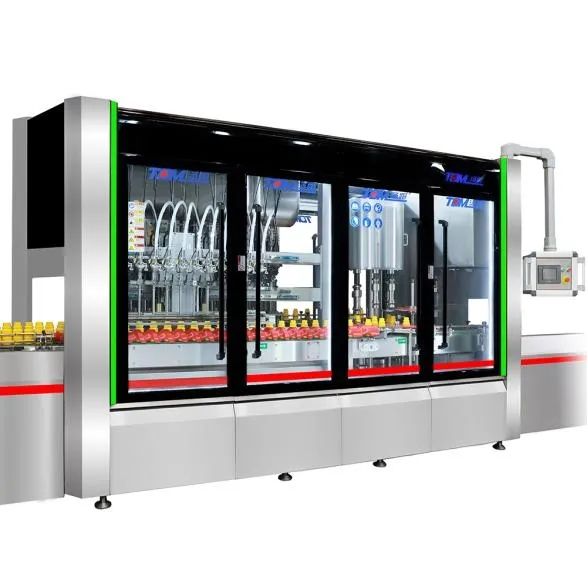 1l-5l 식용유 향신료 기름 소스 주스 식초 고속 자동 충전 캡 및 포장 기계 4